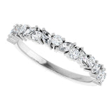 14K White Gold 1/2 CTW Natural Diamond Anniversary Band