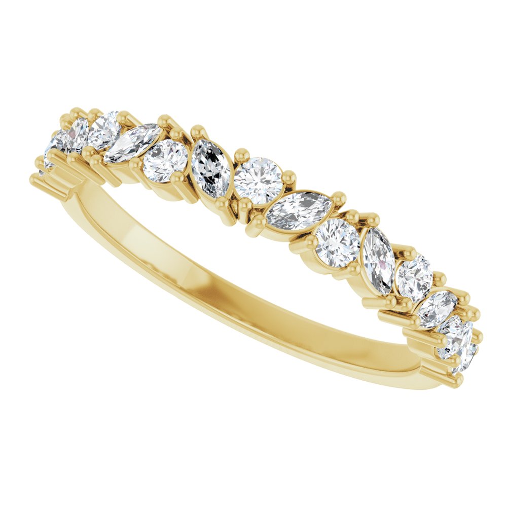 14K Yellow Gold 1/2 CTW Natural Diamond Anniversary Band