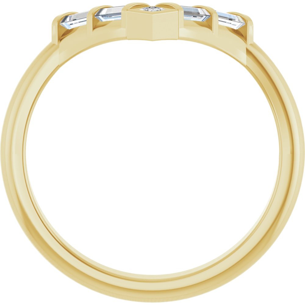 14K Yellow Gold 1/3 CTW Natural Diamond Contour Band 
