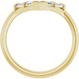 14K Yellow Gold 1/3 CTW Natural Diamond Contour Band 