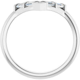 14K White Gold 1/3 CTW Natural Diamond Contour Band 
