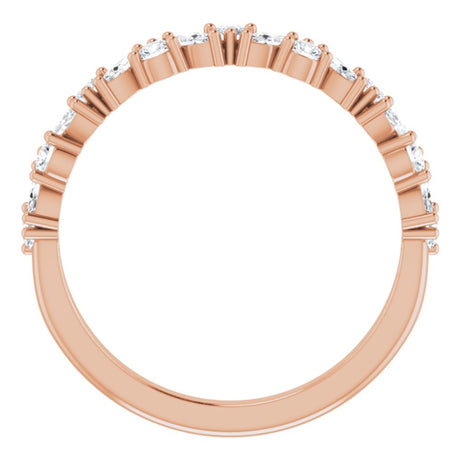 14K Rose 1/2 CTW Lab-Grown Diamond Anniversary Band