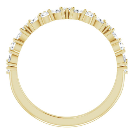 14K Yellow 1/2 CTW Lab-Grown Diamond Anniversary Band