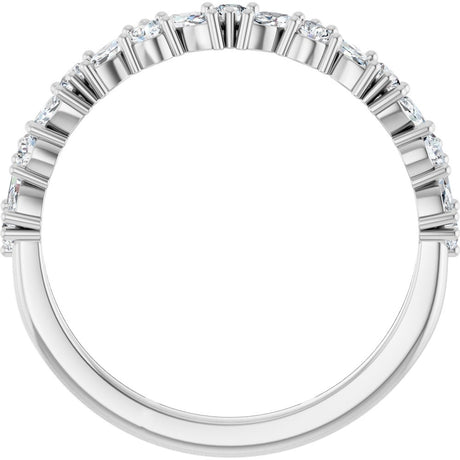 14K White Gold 1/2 CTW Natural Diamond Anniversary Band