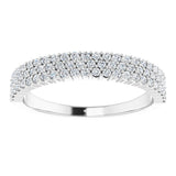 14K White 1/3 CTW Natural Diamond Anniversary Band