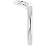 14K White Gold 1/3 CTW Natural Diamond Contour Band 
