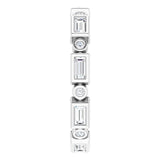 Platinum 3/8 CTW Natural Diamond Eternity Band Size 6