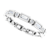 Platinum 3/8 CTW Natural Diamond Eternity Band Size 6