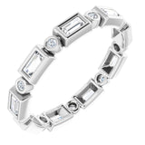 Platinum 3/8 CTW Natural Diamond Eternity Band Size 6