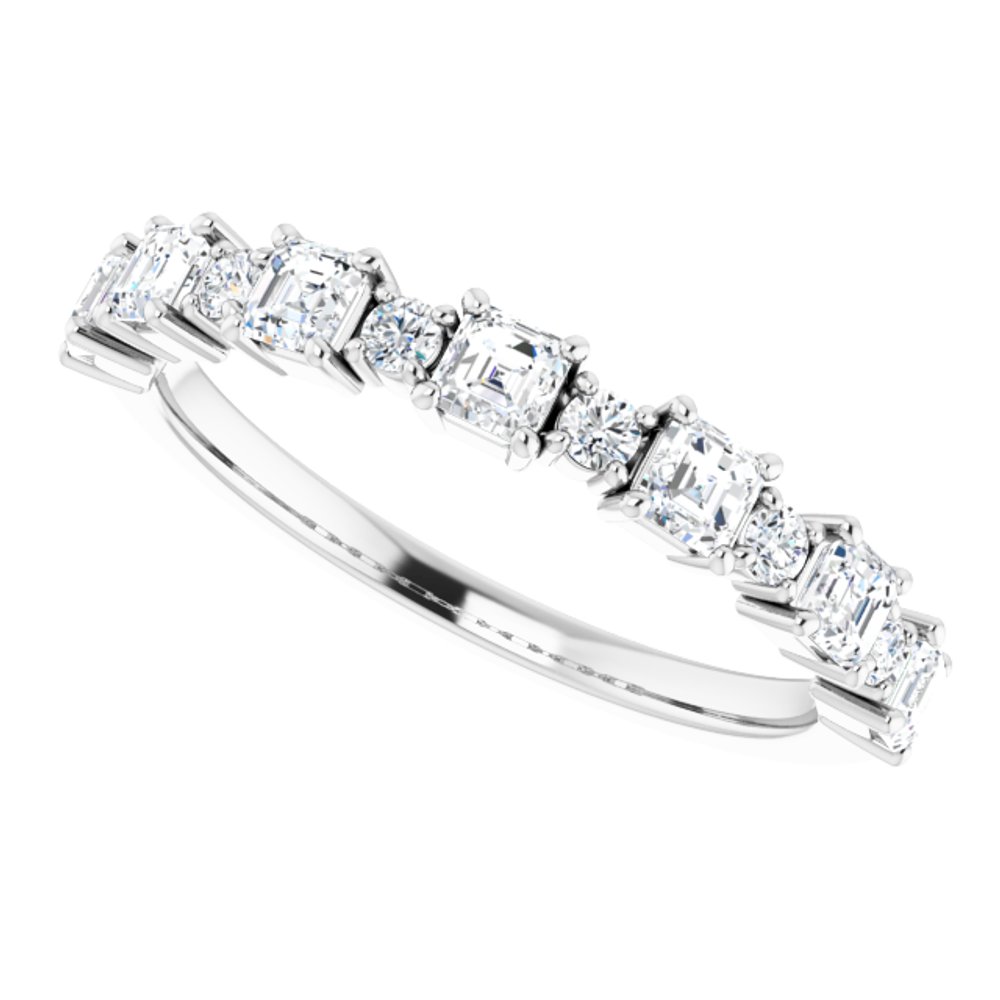 14K White Gold 3/4 CTW Natural Diamond Anniversary Band