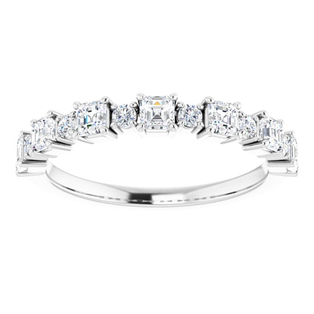 14K White 3/4 CTW Natural Diamond Anniversary Band