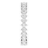 14K White Gold 3/4 CTW Lab-Grown Diamond Eternity Band