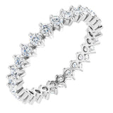 14K White Gold 3/4 CTW Lab-Grown Diamond Eternity Band