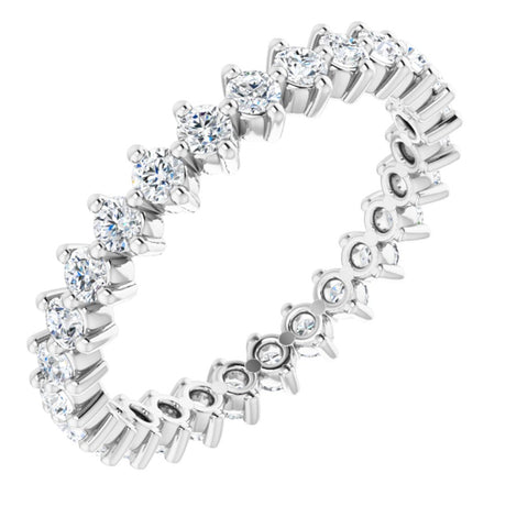 14K White Gold 3/4 CTW Lab-Grown Diamond Eternity Band