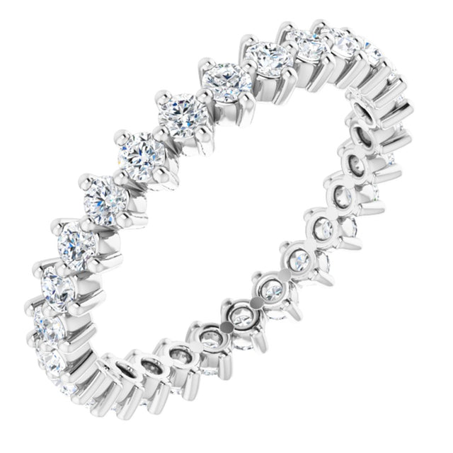 14K White Gold 3/4 CTW Lab-Grown Diamond Eternity Band