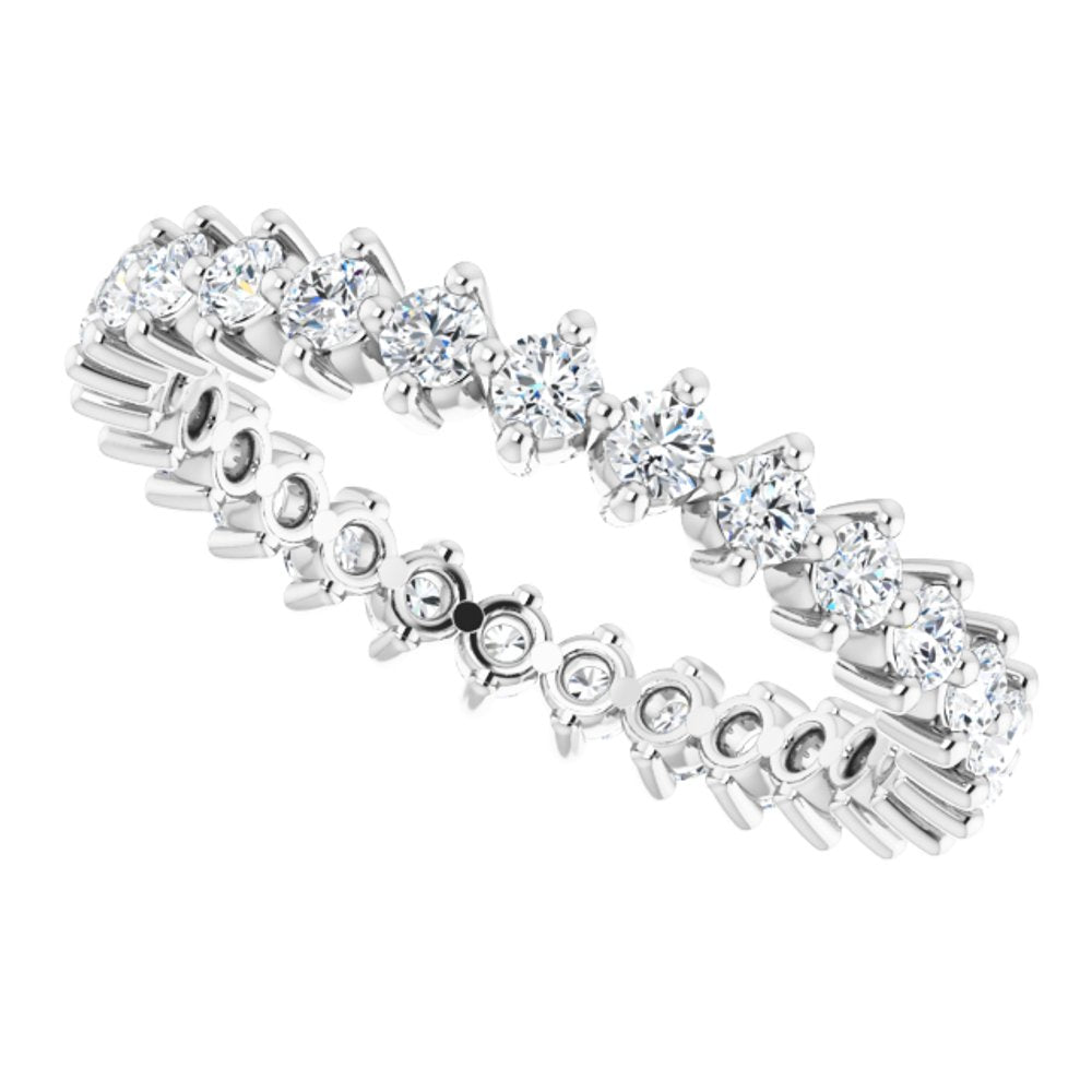 14K White Gold 3/4 CTW Lab-Grown Diamond Eternity Band