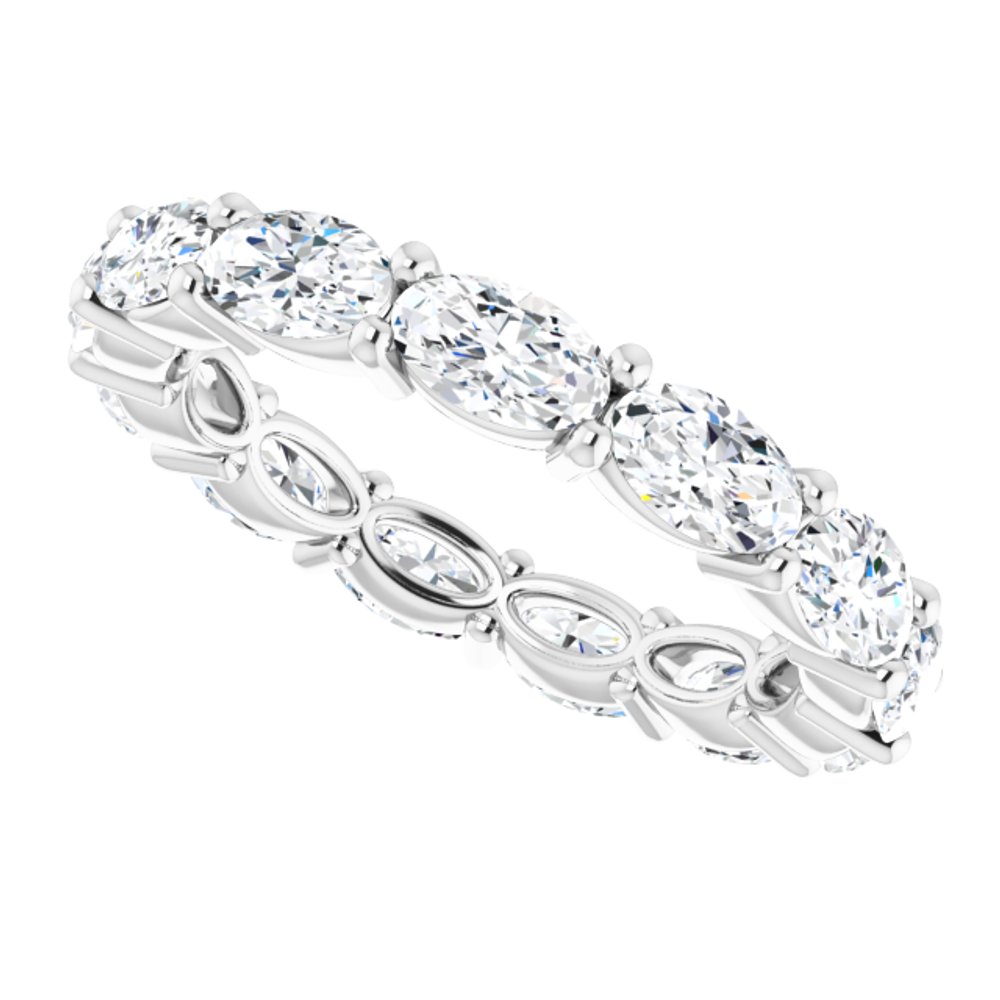 14K White Gold 3 CTW Natural Diamond Eternity Band