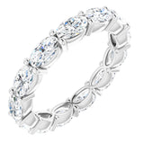 14K White Gold 3 CTW Natural Diamond Eternity Band