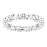 14K White Gold 3 CTW Natural Diamond Eternity Band