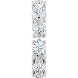 14K White Gold 3 CTW Lab-Grown Diamond Eternity Band