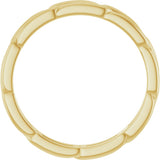 14K Yellow Gold 3 mm Chain Link Band Size 7