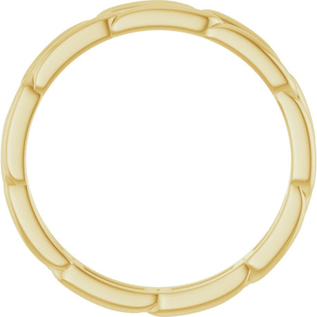 14K Yellow Gold 3 mm Chain Link Band Size 7