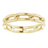 14K Yellow Gold 3 mm Chain Link Band Size 5