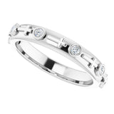 14K White Gold 1/8 CTW Natural Diamond Cross Ring