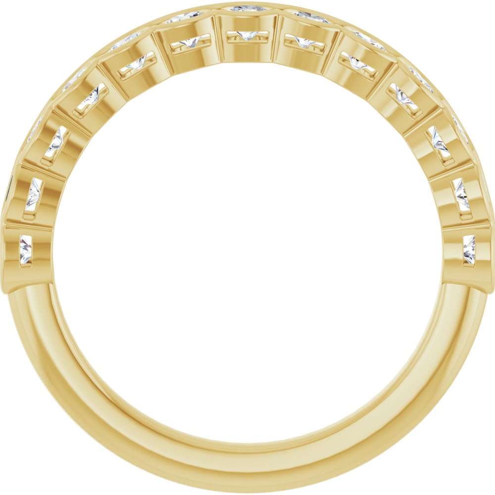 14K Yellow 3/4 CTW Natural Diamond Anniversary Band