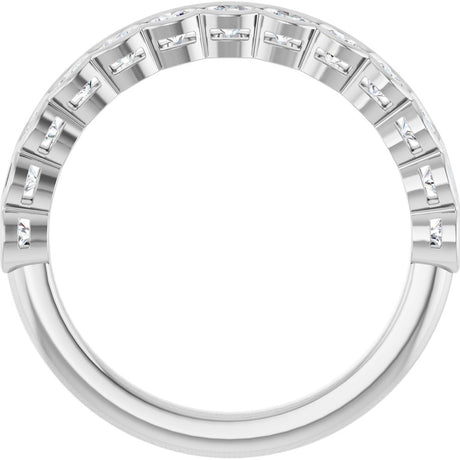 14K White 3/4 CTW Lab-Grown Diamond Anniversary Band
