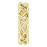 14K Yellow Gold 4.3 mm Woven-Design Band Size 4.5