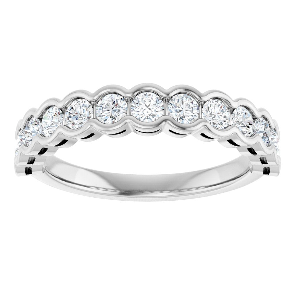 14K White 3/4 CTW Natural Diamond Anniversary Band