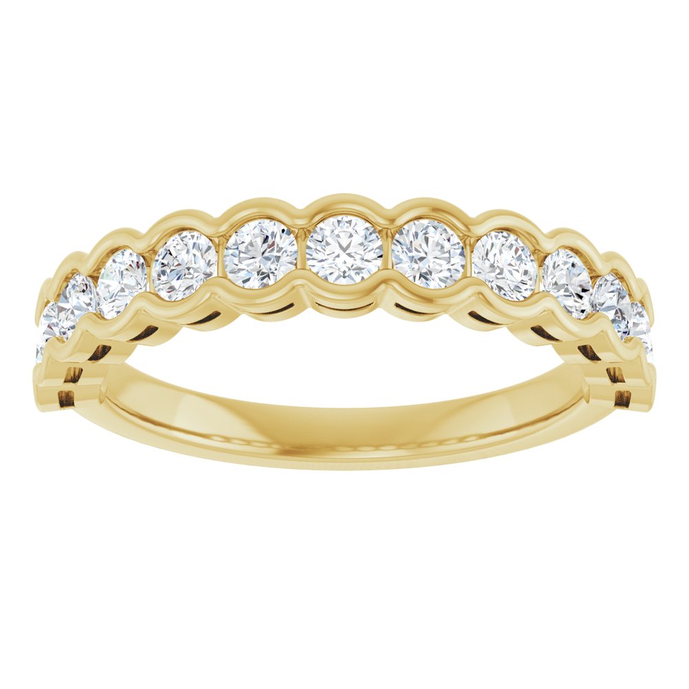 14K Yellow 3/4 CTW Natural Diamond Anniversary Band