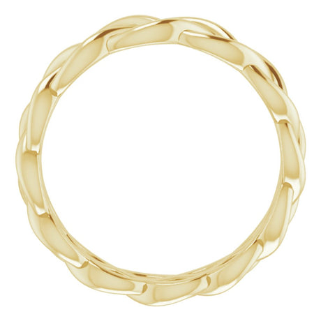 14K Yellow Gold 4.3 mm Woven-Design Band Size 4.5