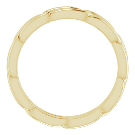 14K Yellow Gold 3 mm Chain Link Band Size 5