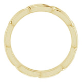 14K Yellow Gold 3 mm Chain Link Band Size 5