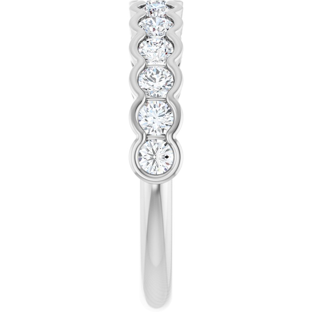 14K White 3/4 CTW Lab-Grown Diamond Anniversary Band
