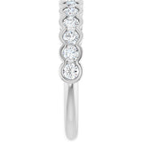 14K White 3/4 CTW Lab-Grown Diamond Anniversary Band