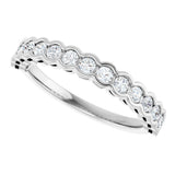 14K White 1/2 CTW Lab-Grown Diamond Anniversary Band