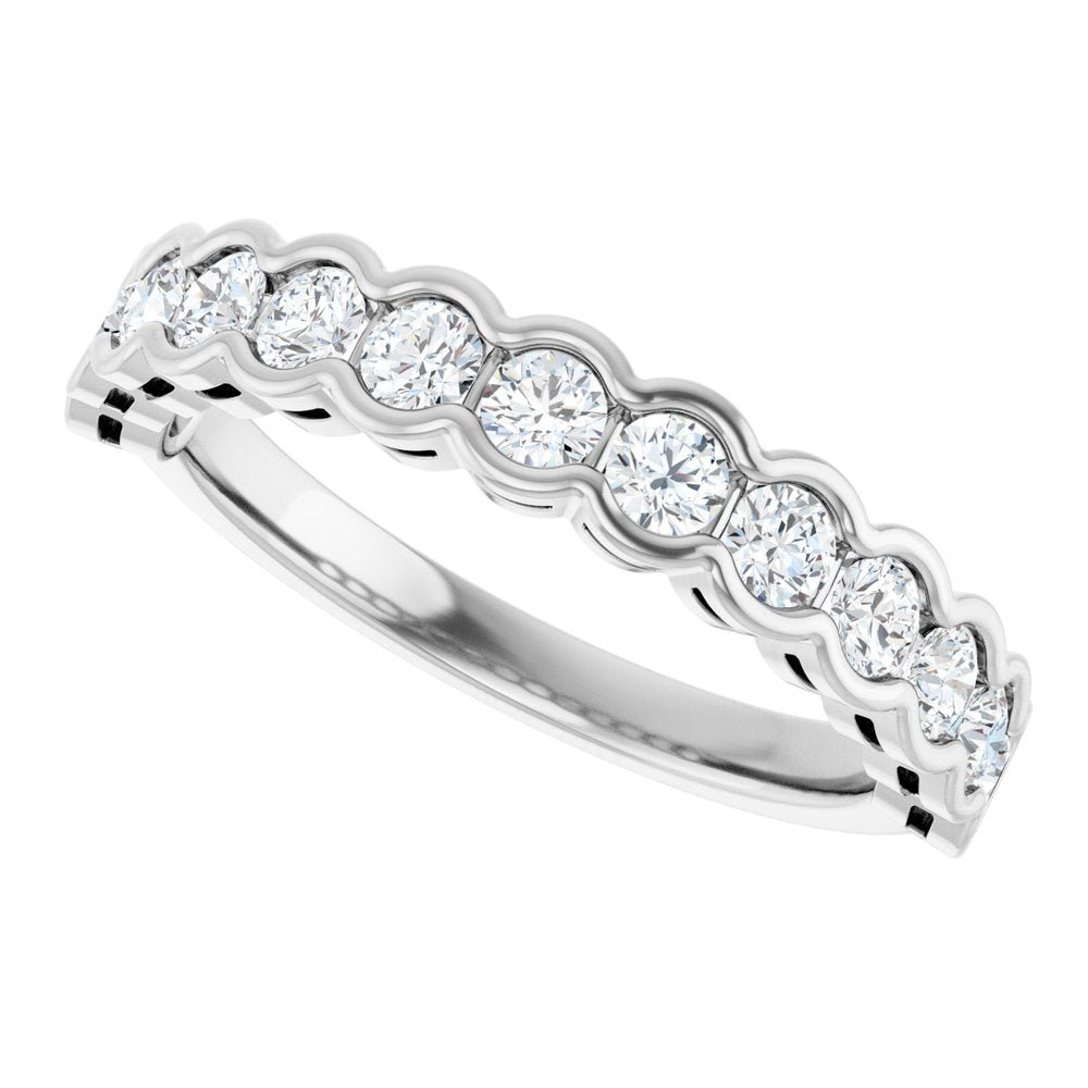 14K White 3/4 CTW Natural Diamond Anniversary Band