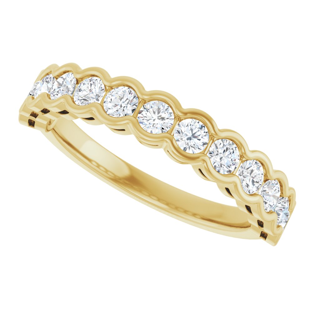 14K Yellow 3/4 CTW Natural Diamond Anniversary Band