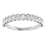 14K White 1/2 CTW Natural Diamond Anniversary Band