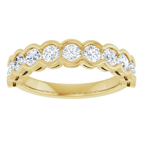 14K Yellow 1 CTW Natural Diamond Anniversary Band