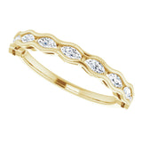 14K Yellow 3/8 CTW Natural Diamond Anniversary Band