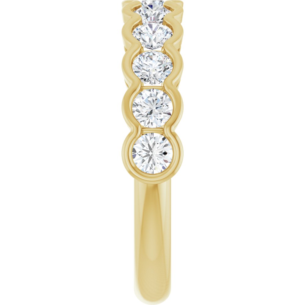 14K Yellow 1 CTW Lab-Grown Diamond Anniversary Band