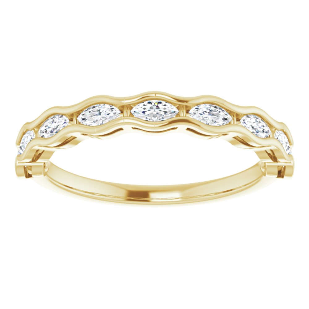 14K Yellow 3/8 CTW Natural Diamond Anniversary Band