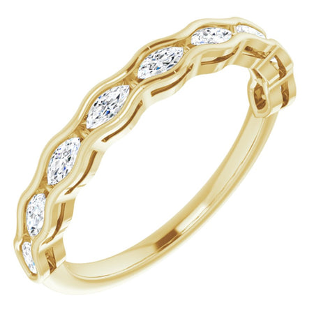 14K Yellow 3/8 CTW Natural Diamond Anniversary Band