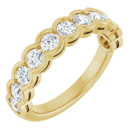 14K Yellow 1 CTW Lab-Grown Diamond Anniversary Band