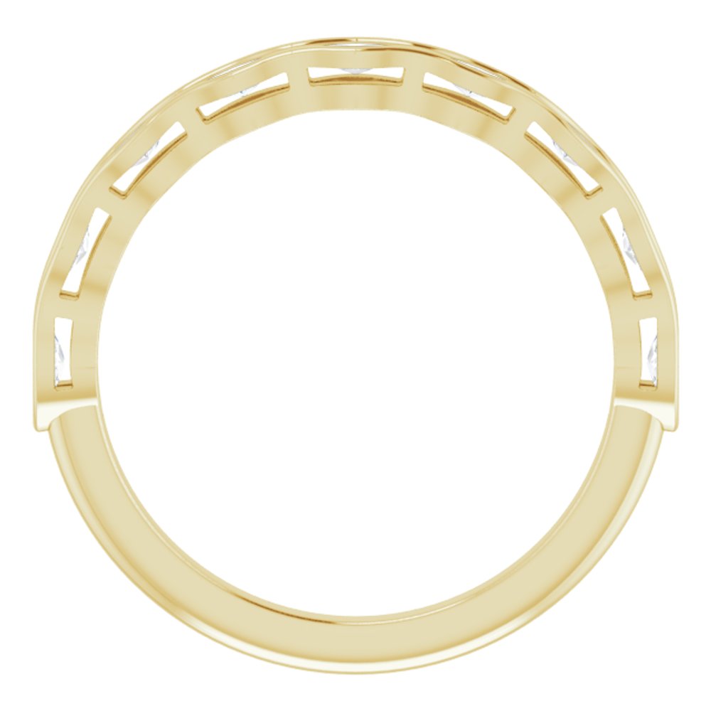 14K Yellow 3/8 CTW Natural Diamond Anniversary Band