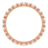 14K Rose 3/4 CTW Natural Diamond Eternity Band Size 7